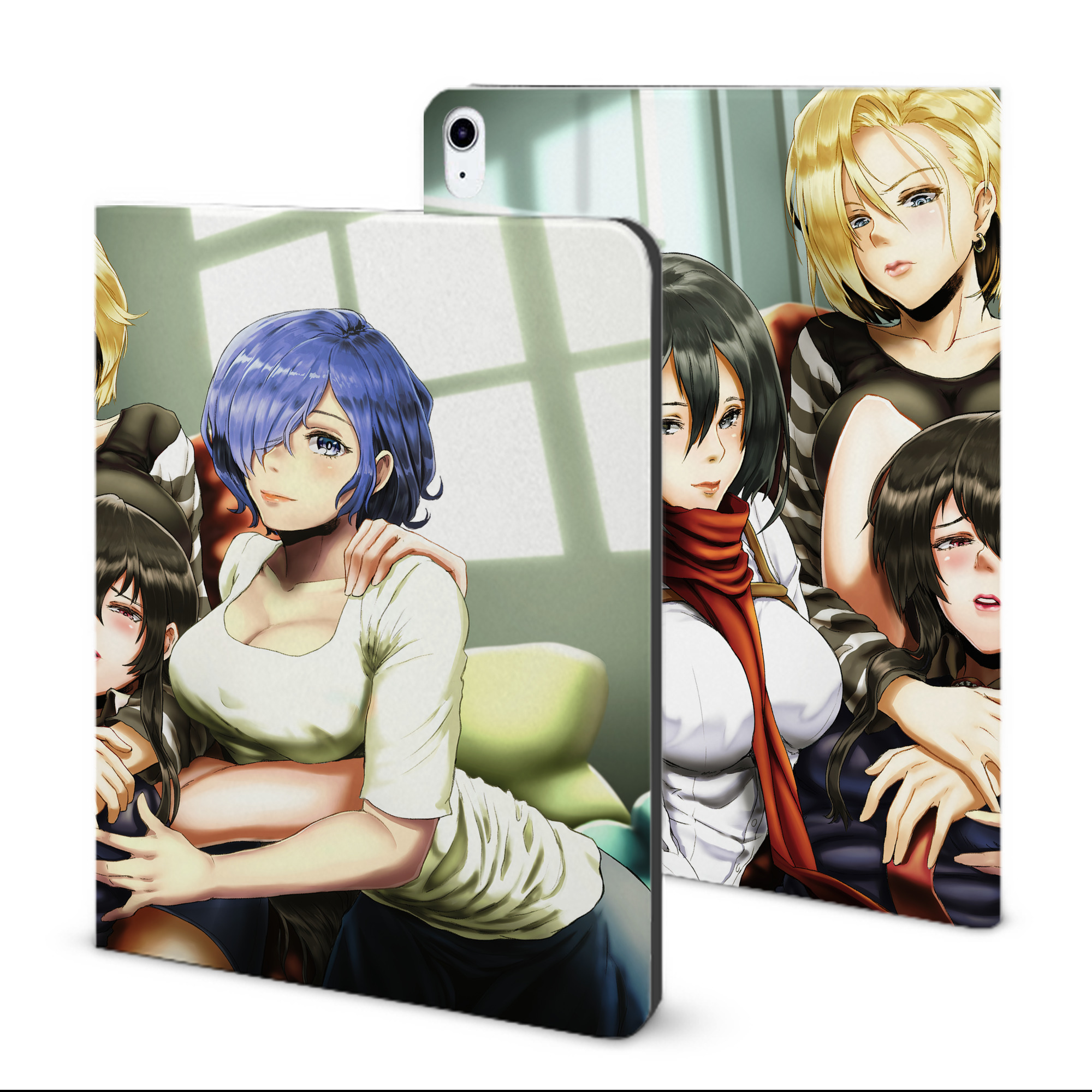 （画像用） 進撃の巨人 Attack on Titan IPad ケース ブック型 PUレザー TPU 耐衝撃 軽量 薄型 ペン収納なし 全面保護 IPad 各モデル対応